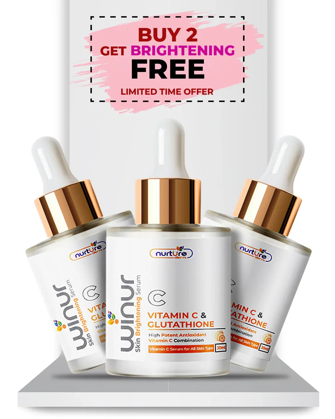 Winur Vitamin C + Glutathione 30ml Buy 2 Get 1 Free