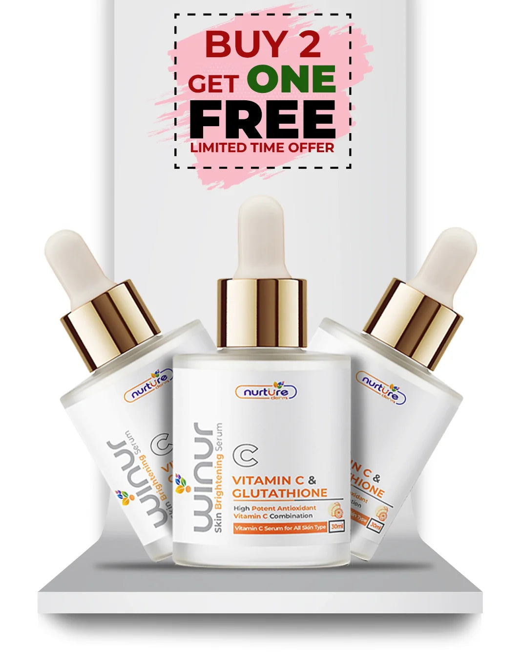 Winur Vitamin C + Glutathione 30ml Buy 2 Get 1 Free